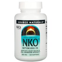 소스 내추럴스 Source Naturals NKO 넵튠 크릴 오일 500mg 소프트젤 120정, 1개