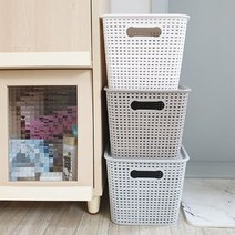 나sks1_라탄 뚜껑 수납 정리함 소품 바구니(대) 색상랜덤 바스켓 플라스틱 리빙박스 다용도 트레이♥ilpyeon, ♥mindlle, ♥Good-Life!!