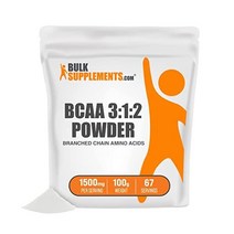 126117 BulkSupplements.com BCAA 3:1:2(분지쇄 아미노산) 분말 - BCAA 아미노산 - 아미노산 보충제 - BCAA 보충제 - BCAA 분말 - 아미노, 3.53온스(1팩)