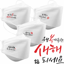 새해맞이 새해인사 새해선물 마스크 3D입체형 KF94 인쇄 25매, 소형_design 2