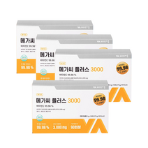 비타민마을 메가씨 플러스 3000 메가도스 비타민C 4박스 (총12개월분), 360개입, 없음