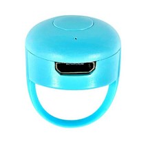 웨어러블 블루투스 핑거링 블루투스 4.0 원격 제어 스마트 무선 리모콘, Blue