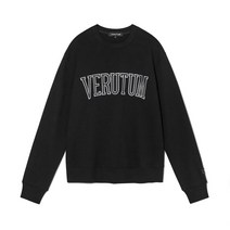 RTW-ST143 VERUTUM Applique Arch Logo SweatshirtsㅣBlack