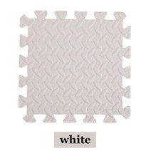 두꺼운 퍼즐 매트 놀이 2.5 cm 어린이 연결식 운동 타일 러그 바닥 완구 카펫 소프트 등산 패드 EVA, white_1 pcs 30cm by 2.5cm