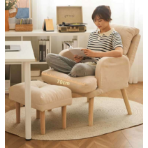 책읽기좋은의자 릴렉스체어 1인소파 임산부 출산선물, Bumi White Thickened