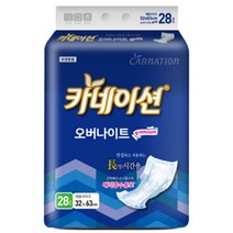 카네이션 속기저귀 오버나이트 6회 28매 1팩, 28개입, 1개