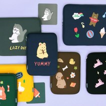 7321 디자인 꾸꾸 아이패드 태블릿 / 노트북 파우치 - 13인치 15인치, 해피베어