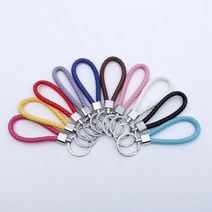 짱패브릭 (1개) 가죽키링 차키링 자동차키링 카키링 키오링 열쇠고리, 블랙