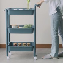 심플한 수납장 트롤리 3단 4단 파스텔톤 3컬러 이동식