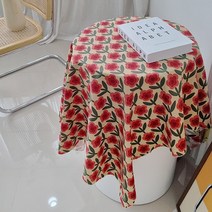 세겹꽃 꽃무늬 원단, 베이지