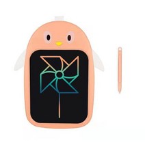 웹툰그리기 그림그리는패드 일러스트 8.5 인치 펭귄 전자 lcd 드로잉 보드 디지털 쓰기 태블릿 교육 장난감 그림 도구 필기 패드 및 펜, 분홍색