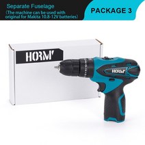 전동드릴 충전식 무선 임팩트 3 가지 마키타 12V, 3.Without Battery - UK
