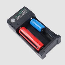 2구 맞춤식 18560 배터리충전기 LI-ION 3.7V 건전지홀더, 1개