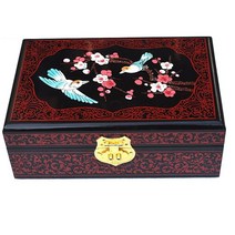 칠기 사주 혼수 결혼 혼례함 포장 현금예단함 앤틱 함 골동품, 골든 드래곤과 피닉스