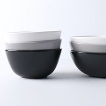 조약돌 공기대접 밥그릇 세트, 블랙_대접