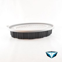 CJ 타원찜용기 중 일회용찜포장 배달 코다리찜 해물찜 160개세트, 화이트