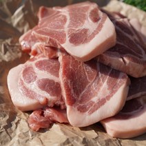 수입산 돼지고기 삼겹살 목살 목전지 제육볶음용 국거리용 구이용 숯불용 300g 미국산 네덜란드산, 목전지600g (제육용 4~5mm), 1개