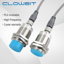 스위치 원주형 장 근접센서 Cloweit M30 10 15mm근접 센서 1000Hz 자동 위치 조절 플매트 카펫 매트 러그인 2m 케이블 IP66 LMT30, [02] LMT30-10 10mm, [02] NPN NC, [02] With PTFE 2m Cable