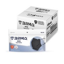 크리넥스 3단 에어 마스크 대형 KF80 블랙, 1개입, 20개