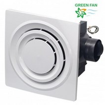 KAH403549그린팬KV15D 욕실용 시로코팬 댐퍼 환풍기 대형, 단일옵션