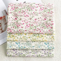 대폭 선염린넨거즈 이사벨 플라워 4color WS 1112 A6, 핑크