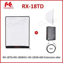 FITRADE Falcon Eyes RX-18TD LED 사진 비디오 라이트 이색 휴대용 스튜디오 사진 전문 조명 소, 03 RX-18TD Kit 6