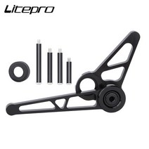 LITEPRO Brompton 체인 텐셔너 외부 1-6 가이드 휠 속도 알루미늄 합금속 10T 자전거품, 01 black