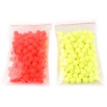 발포찌 100개 연주찌 표시 마커 낚시 송어 플라이 학꽁치 찌/완충 쿠션/외줄낚시/구슬, 6호(형광)