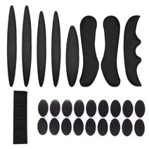 폼포드 폼보드 하드보드지 27 pcs 헬멧 내부 밀봉 스폰지 패딩 키트 교체 자전거 사이클링 헬멧 범용 폼 패드 세트, 검은색