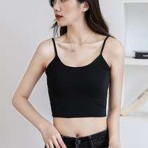 여성 블랙 화이트 그레이 크롭 나시탑 이너나시 기본 민소매티 슬리브나시 탑나시