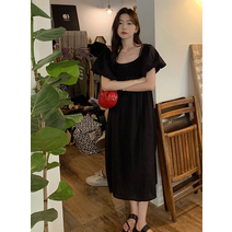 바캉스룩 오프숄더 롱 원피스