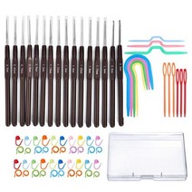 코바늘뜨기 세트 패키지 혼자놀기 뜨개질 바늘 크로쉐 62pcs diy 바느질 키트 후크, 70개