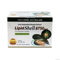 헬스팜 Healthfarm Green Mussel Lipid Shell 뉴질랜드 초록입홍합 리퀴드 쉘 12500 60캡슐, 12500 6, 1개