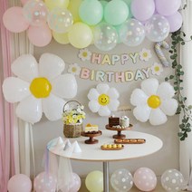 [파티조엘] 데이지꽃 풍선_3타입 생일파티 데이지풍선, 대 사이즈