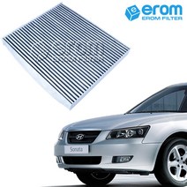 [이롬필터] 1+1 활성탄 자동차 에어컨필터 미세먼지 배기가스 차단 차량용 캐빈필터, 2개, NF쏘나타 (04~07년) 034C