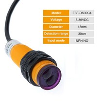iot스위치 E3F-DS30C4 근접 스위치 광전 센서 NPN PNP DC5-36V 30cm 감지 범위 조정 E3F-DS30P1/P2/C2/Y1, [03] E3F-DS30 C4, 03 E3F-DS30 C4
