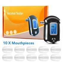 음주측정기 at6000 알코올 테스터 디지털 알코올 감지기 음주 측정기 alcotester 백라이트 디스플레이 상자 및 수동 freeshipping, 1-하얀