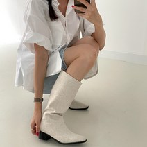 민샵 세디 린넨 하프 롱부츠 여성 여름신상