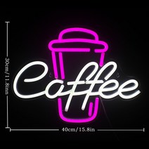 커피 LED네온 사인 조명 간판 아트네온사인 아크릴판 가게간판 광고, coffee cup, 5w, CHINA