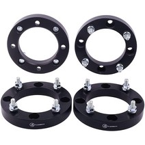 11AMJVLAOSCHI 블랙 단조 4x156 ATV 휠 스페이서 2.5cm(1인치) 12x1.5 스터드 포함 2013+ 레인저용 폴라리스 4 러그 4/156과 호환 | 2014, 1인치 - 4개 팩