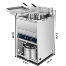 업소용 대용량 전기 프라이기 치킨 튀김용 [문의], 60L 더블 220V|12KW [닭 8마리]