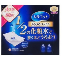 시루콧토 우루우루 스펀지 화장솜, 6개, 80매입