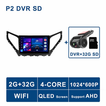 현대 그랜저 그랜져 내비게이션 9인치 안드로이드 2014-2015 gps QLED IPS패널 dsp 8 코어 카플레이 멀티미디어 자동차 차량 올인원 네비게이션 매립형, p2 dvr SD