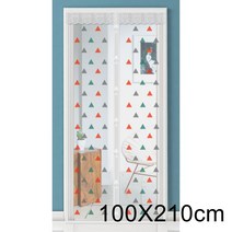현관 매장 출입구 모기차단 자석 방충망 아이방방충문, 자석모기장 (대)100X210 세모