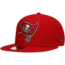 뉴에라 남성용 New Era NFL 팀 베이직 59FIFTY 핏 모자 정품보장, 7, Tampa Bay Buccaneers  Red
