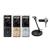 소니 MP3라디오 보이스레코더 스테레오 핀마이크세트 ICD-UX570녹음기 ECM-PC60, (실버)ICD-UX570+ECM-PC60