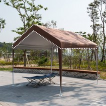 천막 농막 (프레임 텐트 정원 미포함) 캠핑 캐노피 야외 테라스 지붕 쉘터 벽면 업소용 온실 DZB 2X2, B1.ST지붕 2X2_딥그린
