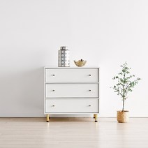 동서가구 LV 넬리 600/800 깊은서랍장 6종, 04. 800 3단 서랍장 화이트(919963)