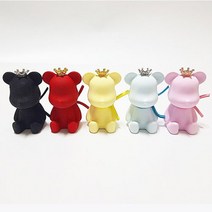 달보드레내음 2D 왕관 곰돌이 베어브릭 석고방향제, 블루, 클린코튼