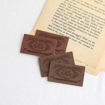 2개)가죽라벨- 빈티지라벨(小)2종 jgn, 브라운